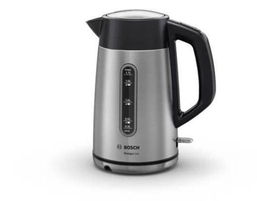 Bosch keetja DesignLine TWK4P440 Elektriline 2400 W 1,7 L Roostevaba teras 360° pööratav alus