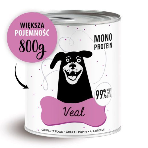PAKA ZWIERZAKA Pepe Vasikaliha - märg koeratoit - 800g