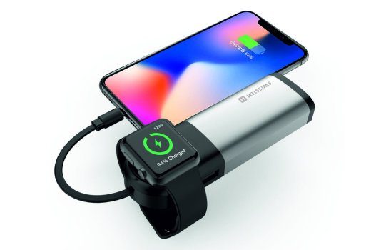 Swissten 2in1 6700 mAh power bank / MFi Lightning-kaabel / Apple Watch juhtmevaba laadija