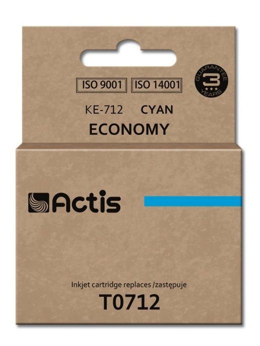 Actis KE-712 tint (asendus Epson T0712, T0892, T1002 jaoks; Standard; 13.5 ml; tsüaan)