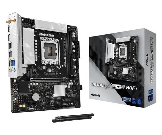 Mainboard ASROCK Intel H810 LGA 1851 (Socket V1) micro ATX RAM DDR5-SDRAM 2xSlots Wi-Fi Yes Bluetooth Yes 1xNumber of M.2 (M) slots H810M-XGEN5 Eesti