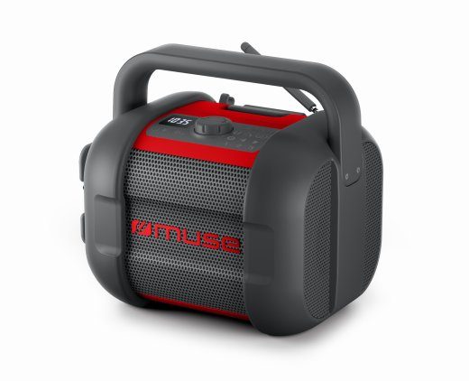 Muse Jobsite Raadio M-968 BTR 40 W Veekindel Bluetooth Juhtmetud ühendus Portable NFC funktsioonid Must/Punane