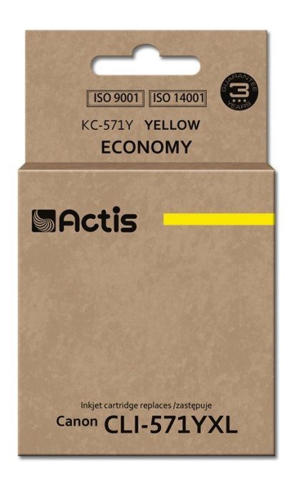 Actis KC-571Y tint (asendus Canon CLI-571Y-le; Standard; 12 ml; kollane)
