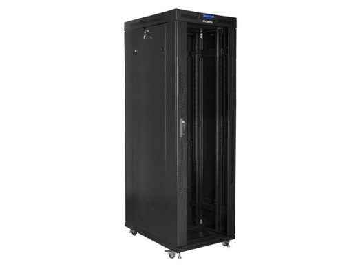 LANBERG 42U 19" Free Standing Rack Cabinet 800x1000 Black with Glass Door