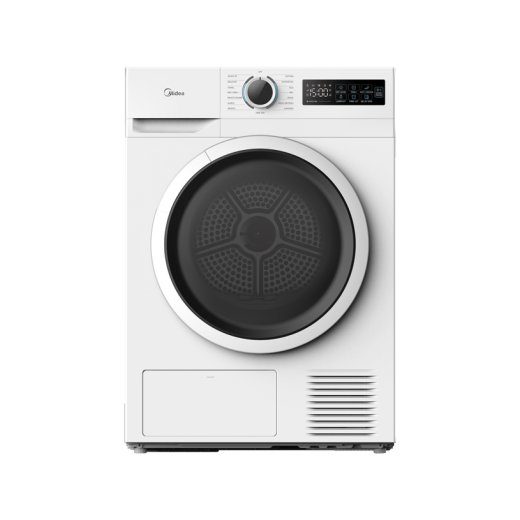 Midea džiovintuvas MD110H80/W-HR Energijos efektyvumo klasė E Priekinis krautas 8 kg Šilumos siurblys LED Gylis 60 cm Baltas