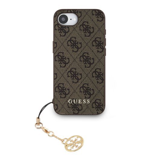 Guess 4G pakabukas dėklas iPhone 16e Tonas ant tono / Ruda
