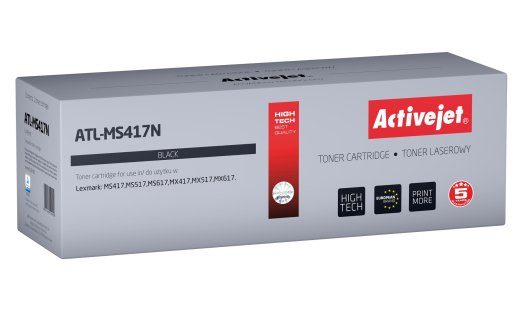 Activejet ATL-MS417N tooner (asendajaks Lexmark 51B2H00; Supreme; 8500 lehekülge; must)