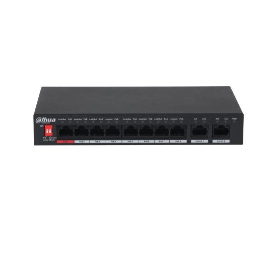 Lüliti DAHUA PFS3010-8ET-96-V2 Töölaua/pedestal PoE portid 8 96 Wattit