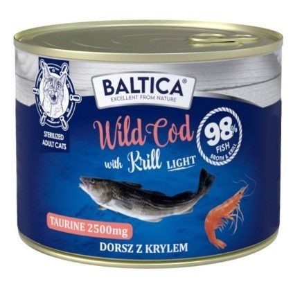 BALTICA Excellent Metsmerluun krilliga Light - märgkassitoit - 185g