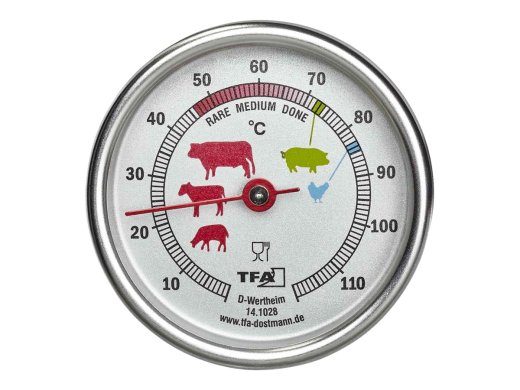 TFA astmetemperatuurimõõtur hõbedane ahi grill grill