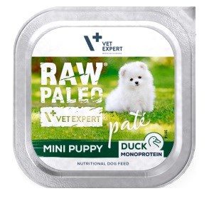 VETEXPERT Raw Paleo Pâte Mini Puppy Duck - niiske koeratoit - 150g