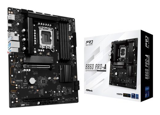 Asrock B860 Pro-A Intel B860 LGA 1851 (Socket V1) ATX