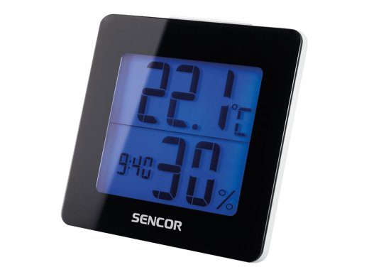 Sencor SWS 1500 B Sisetermo-hügromeeter must