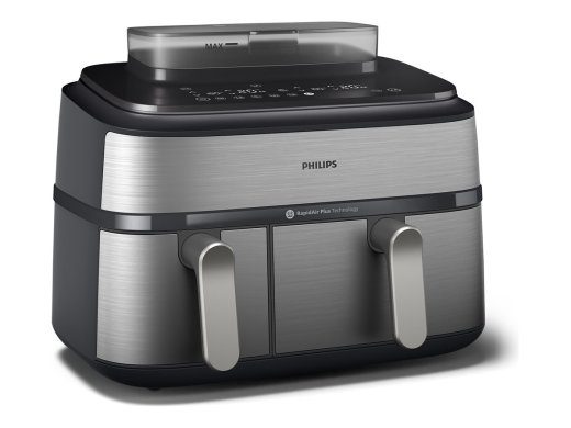 Philips Dual Basket Airfryer NA555/00 5000 series Power 2750 W Capacity 9 L RapidAir Plus Silver