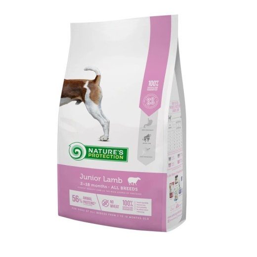 NATURE'S PROTECTION Junior Lammastoit - kuiv koera toit - 7,5kg