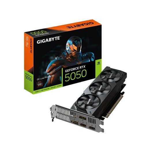 Gigabyte GeForce RTX 5050 OC Low Profile 8G NVIDIA 8 GeForce RTX 5050 GDDR6 HDMI ports quantity 2 PCI-E 5.0