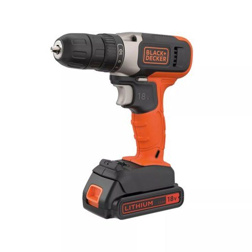 BLACK & DECKER Belaidis grąžto varžtas BCD001C2-QW 18 V 2x1.5 Ah Ličio