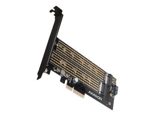 AXAGON PCI-Express x4 adapter to connect up to two M.2 disks to a computer PCEM2-D