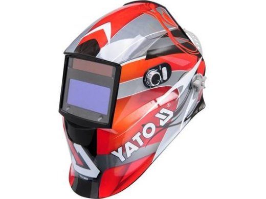 Yato YT-73921 suvirinimo kaukė/skydelis Suvirinimo skydelis su automatinį tamsėjimo filtru Juoda, Raudona, Sidabrinė