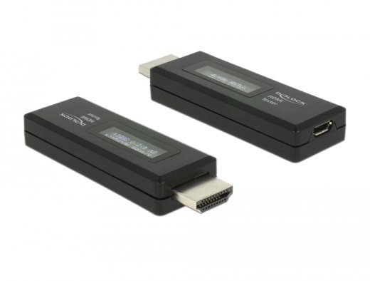 DeLOCK 63327 HDMI-A 19-pin USB tüüp Micro-B kaabli adapter must