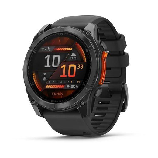 Garmin Fenix 8 3.56 cm (1.4") AMOLED 51 mm Skaitmeninis 454 x 454 pikselių jutiklinis ekranas Titano Wi-Fi GPS (palydovas)