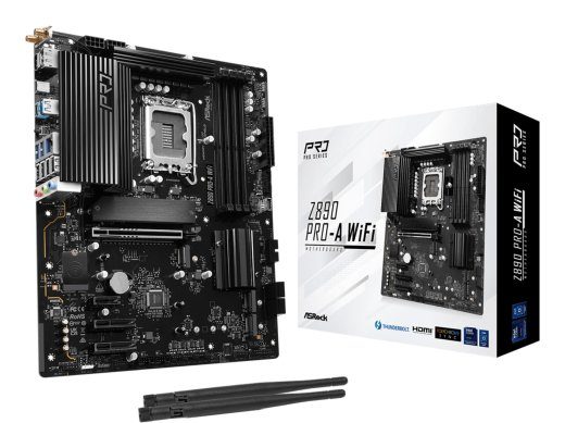 Emaplaat ASROCK Intel Z890 LGA1851 ATX Mälu DDR5 Mälu pesad 4 Z890PRO-AWIFI