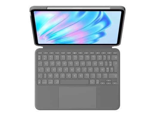 Logitech Combo Touch Klaviatuur ja Folio Korpus 16-tasemeline Juhtmega Prantsuse Apple 11-tolline iPad Air (M2, M3)