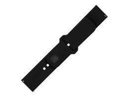 Fixed Sporty Strap Set with Quick Release 22mm for smartwatch 160-235 mm Black Silicone