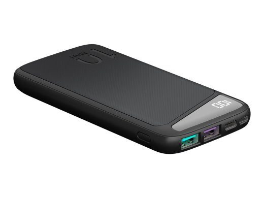 goobay Powerbank 10000mAh 2xUSB-A 1xUSB-C Black