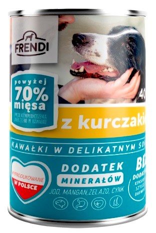 FRENDI koos kana tükikeste õrna kastmega - märg koeratoit - 400g