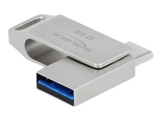 DeLOCK 32GB USB 3.2 Gen 1 / USB-C USB Flash Drive Silver