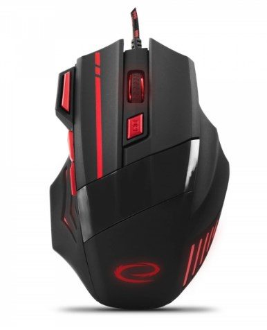 Esperanza EGM201R hiir USB Type-A Optiline 2400 DPI Parema käe jaoks