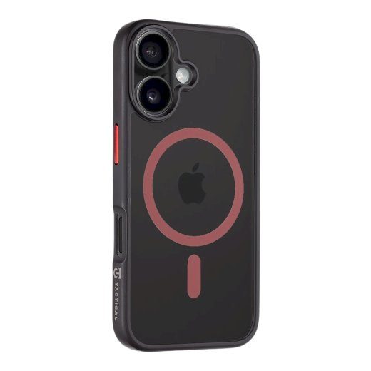 Taktikaline MagForce Hyperstealth 2.0 kaitseklaas iPhone 16 jaoks / must/punane