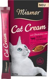 MIAMOR Cat Cream Beef - cat treats - 5x15g