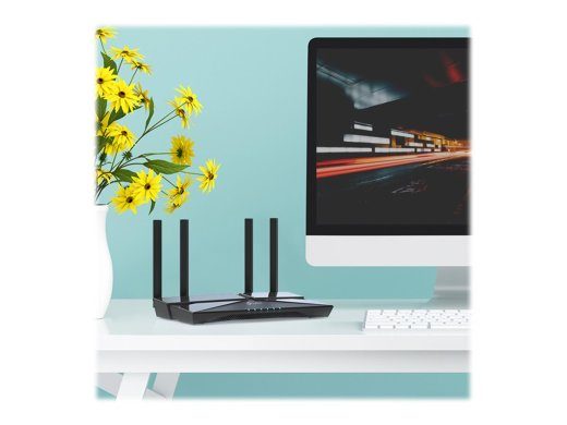 TP-LINK Archer AX1500 Wi-Fi 6 ruuter Broadcom 1.5GHz kolme tuumaline protsessor 1201Mbps 5GHz + 300Mbps 2.4GHz 5 Gigabit Ports