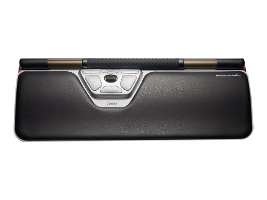 Contour RollerMouse Red Plus juhtmevaba hiir must hõbedane keskpunkt suurusseade