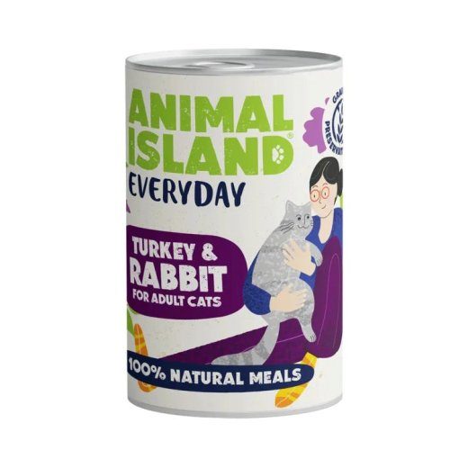 ANIMAL ISLAND Everyday Türgi ja jänes - märgkassitoit - 400g