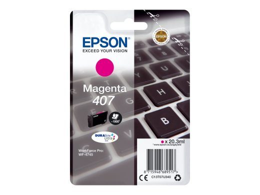 Epson 407 magenta 1900 lehekülge tint C13T07U340