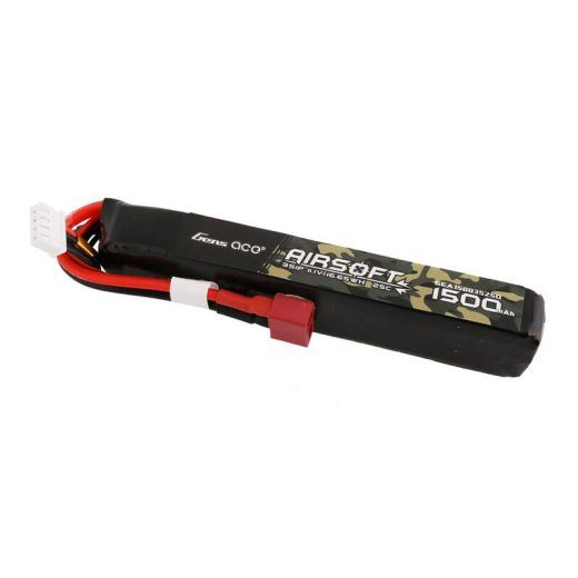 Gens ace 25C 1500mAh 3S1P 11.1V Airsoft Gun Lipo Battery T Plugiga