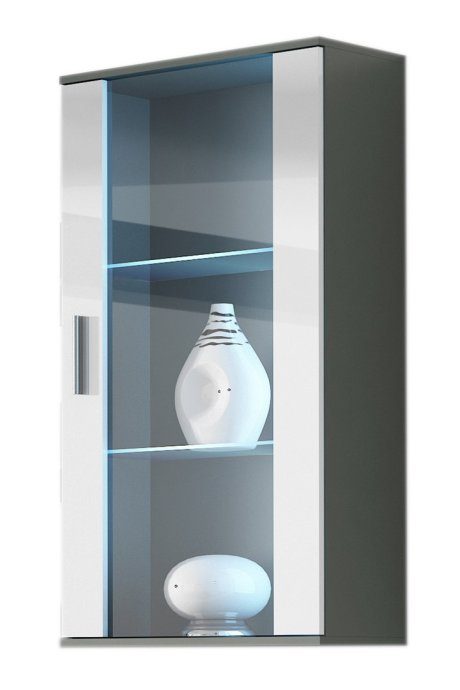 Cama rippuv ekspositsioonikappi SOHO hall/valge läik