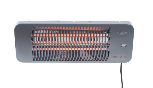 SUNRED Heater LUG-2000W, Lugo Quartz Wall Infrared 2000 W Grey IP24