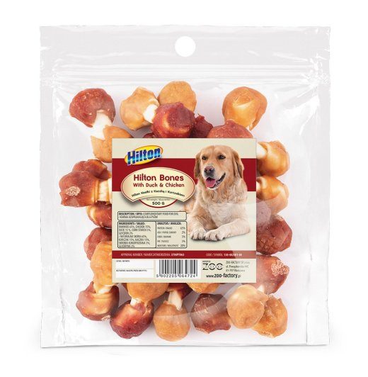 HILTON Luud hani- ja kanalihaga - koera närimisvahend - 500g