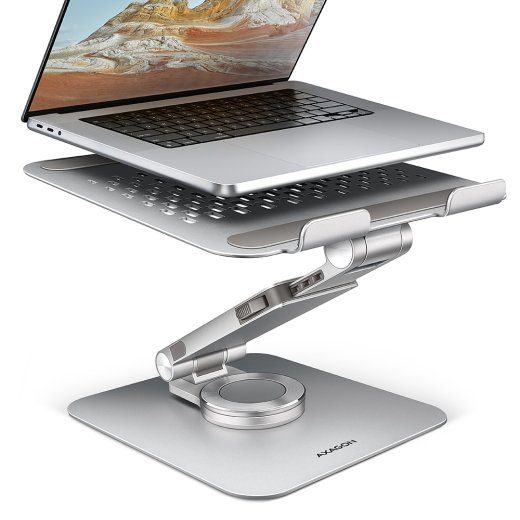 AXAGON Desk Mount STND-LR tugi 360° pöördega sülearvutitele ja tahvelarvutitele Reguleeritav kõrgus, Nurk 10-17.3 " Alumiinium