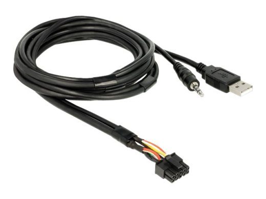 Delock USB/Heli Pikenduskaabel 1.5m Must