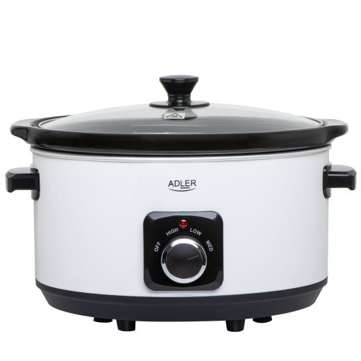 Adler aeglase keetmise pann AD 6413w 290 W 5.8 L Programmide arv 3 Valge