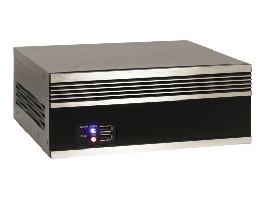 Inter-Tech IPC S21 Ultra-kompaktne Mini ITX must hall hõbedane