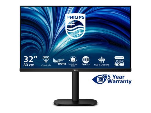 Philips 32B2U3601 32-tolline IPS monitor, 2560 x 1440 (2K) koos HDMI, DisplayPort, USB-C, 100Hz