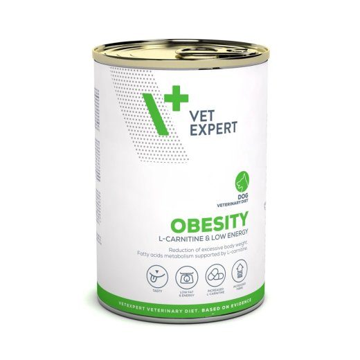 VETEXPERT Veterinaarne Dieet Obesitas Koer - määrdunud koeratoit - 400g