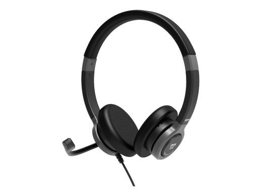 PORT CONNECT Stereo USB kõrvaklapid PRO ON'R 300 Juhtmega peale-kuulatavad must müra summutus