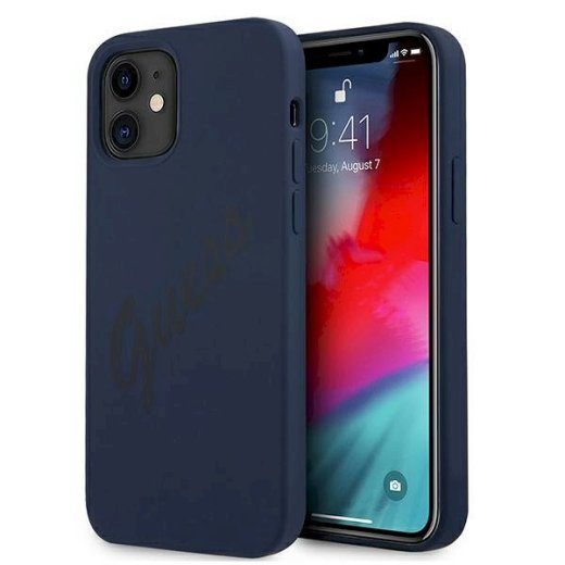 Guess GUHCP12SLSVSBL Script Vintage hardcase iPhone 12 mini jaoks 5,4" / sinine